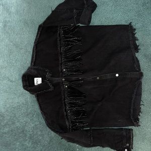 ZARA black jeans jacket , never worn , SIZE S